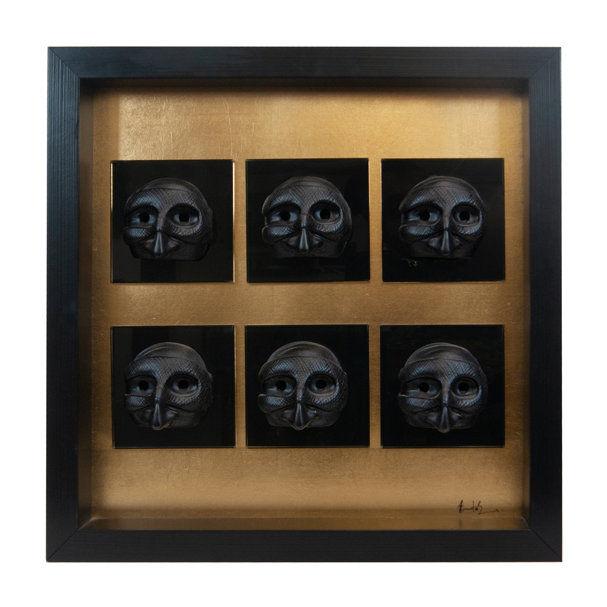 PULCIMHEN ARMY - WE HAVE A DREAM IN MY HEART, PAINTING WITH SCULPTURES IN COLORED RESIN AND ITALIAN ARTISAN FRAME