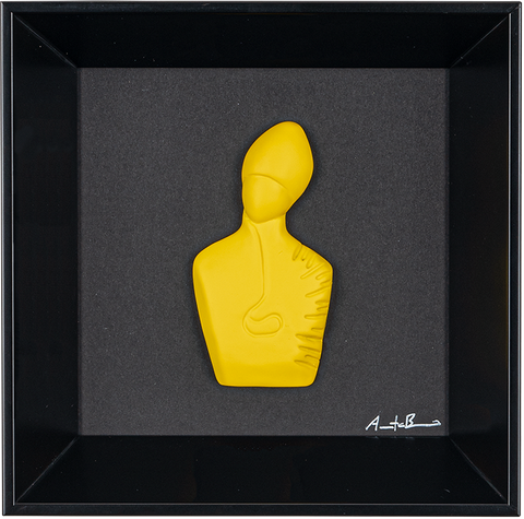The new San Gennaro - sculpture in colored resin on a black background (vers. 19x19)