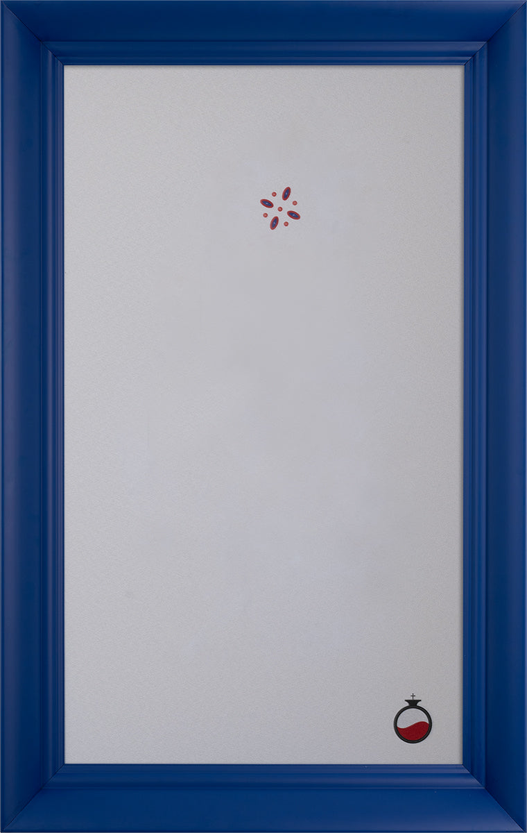 Il nuovo San Gennaro - quadro e lampada in cornice blu con accensione touch ed applicazione smart
