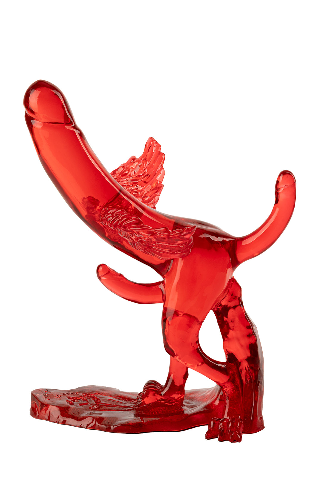 Uocchie, maluocchie e fatte l'uocchie - scultura in resina del fallo alato
