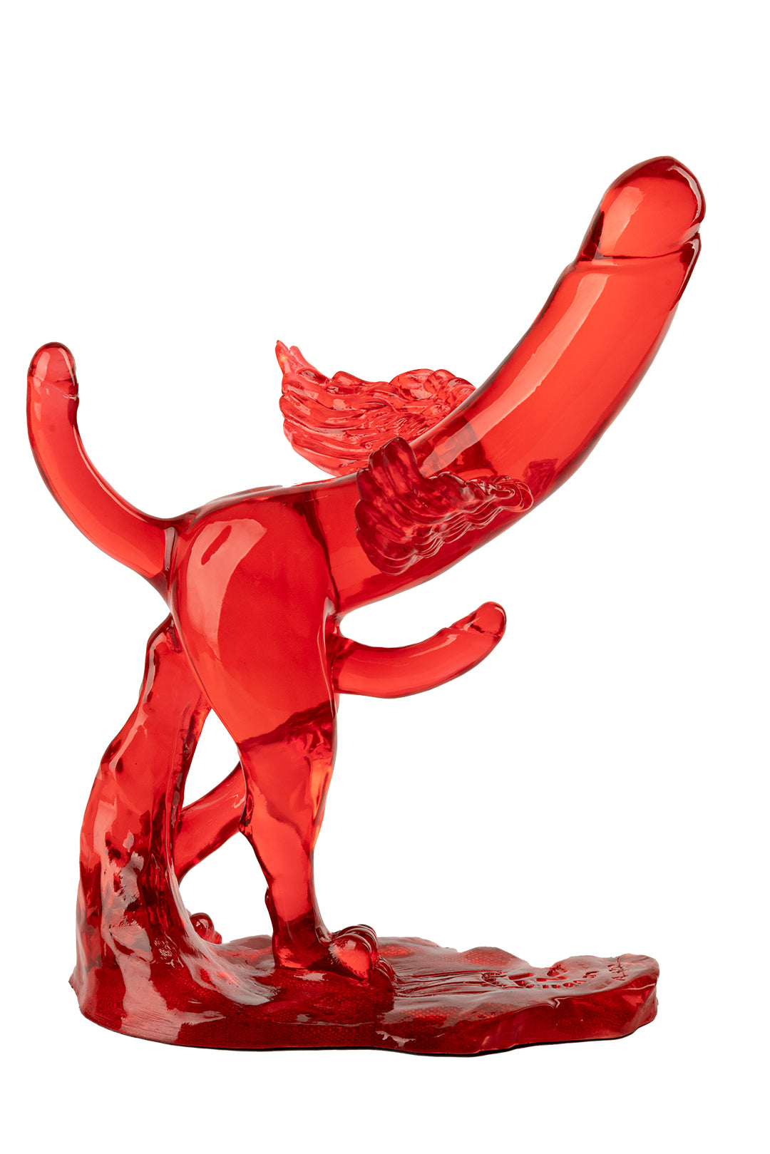 Uocchie, maluocchie e fatte l'uocchie - scultura in resina del fallo alato