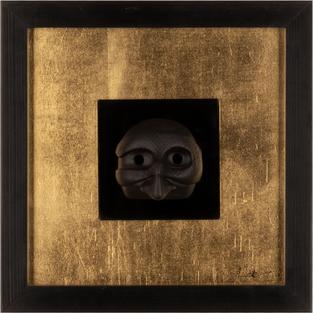 Pulcimhen - Abbiamo un sogno nel cuore, quadro con scultura in resina e cornice artigianale italiana (vers. 30x30)