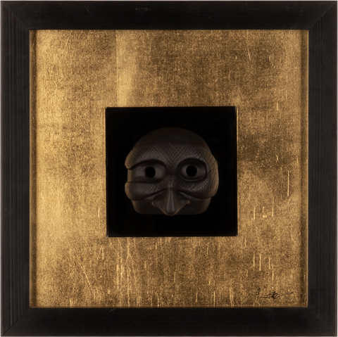 Pulcimhen - Abbiamo un sogno nel cuore, quadro con scultura in resina e cornice artigianale italiana (vers. 30x30)