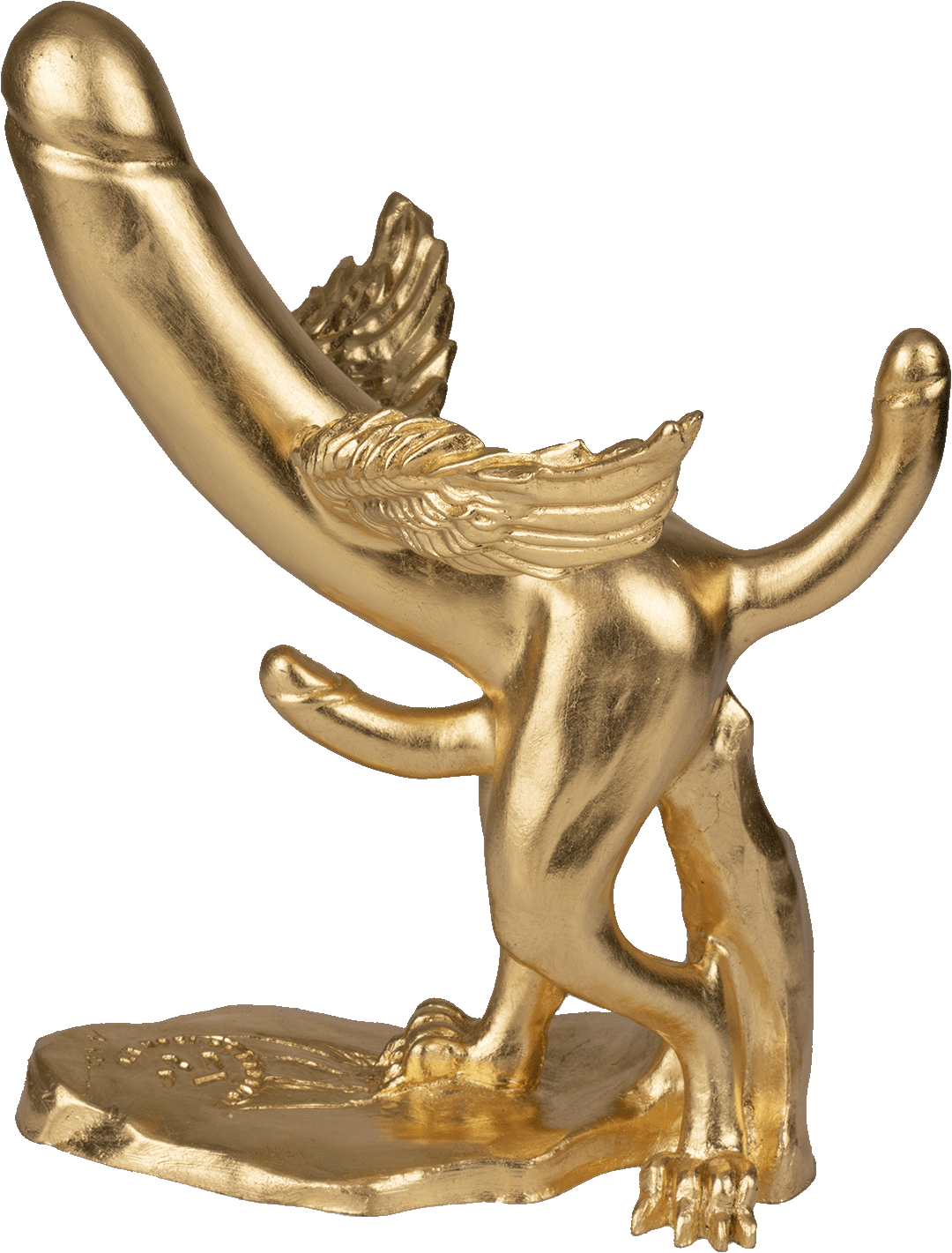 Uocchie, maluocchie e fatte l'uocchie - scultura in resina del fallo alato