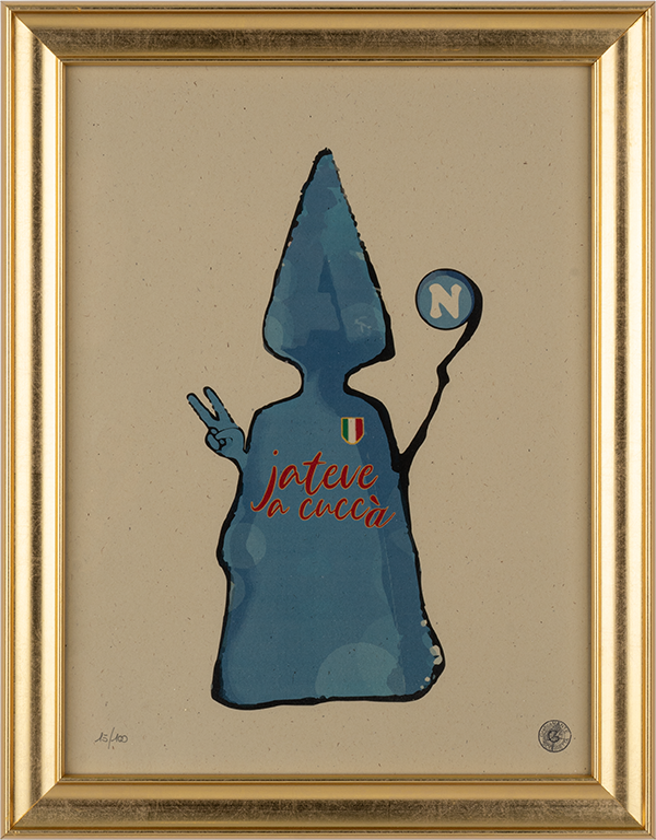San GennA - grafica d'autore special G numerata con cornice artigianale italiana