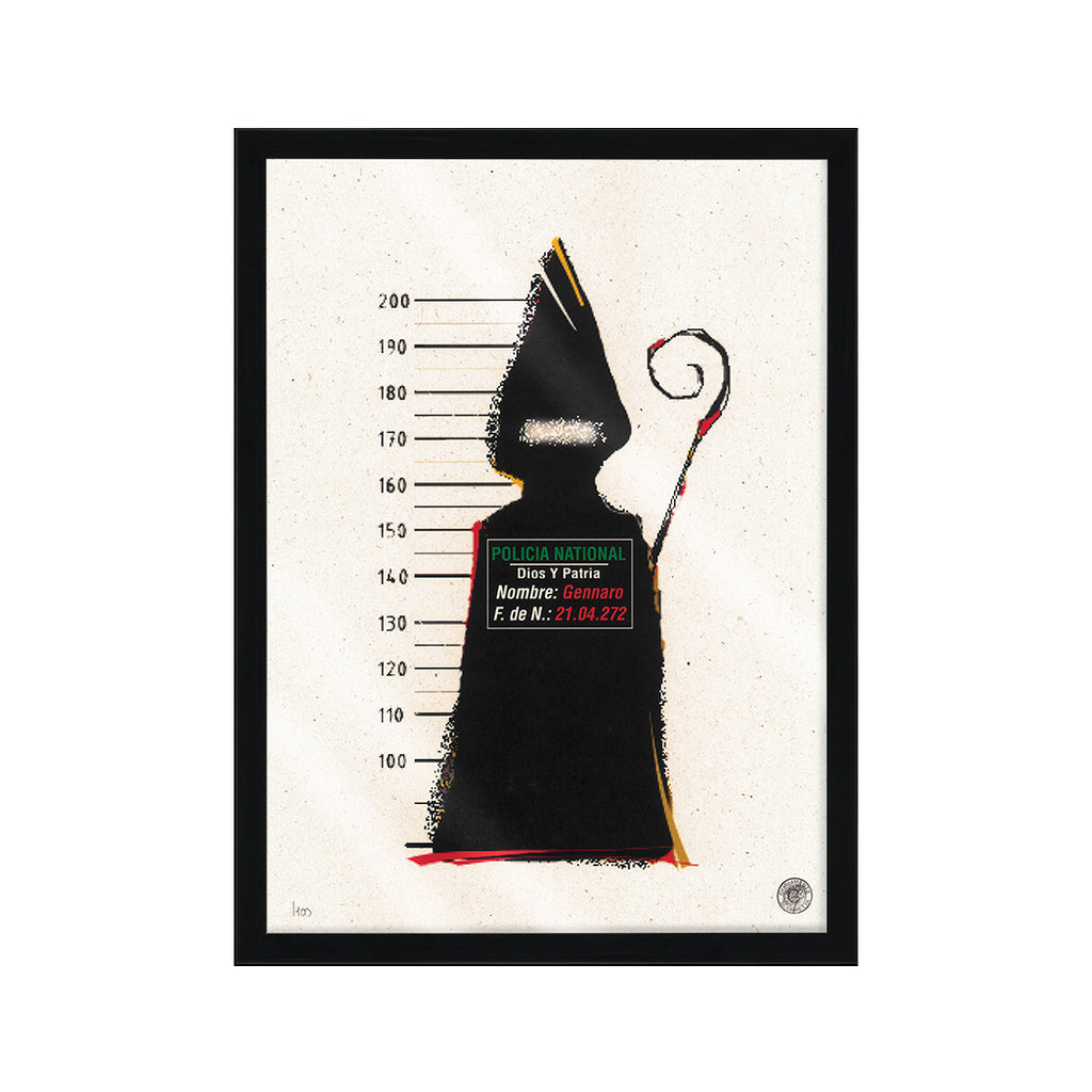 San GenNARCOS - numbered Special G artwork with Italian handcrafted frame