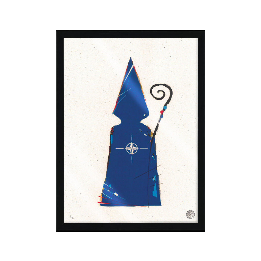 San GenNATO - grafica d'autore Special G numerata con cornice artigianale italiana