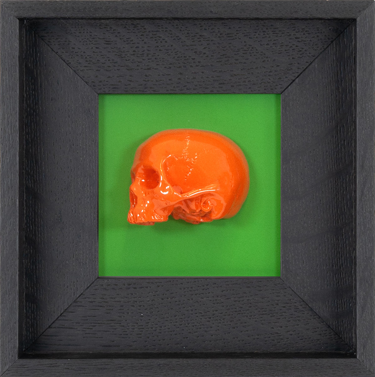 'E capuzzelle - Teschi in sculture di resina colorata, cornice artigianale italiana