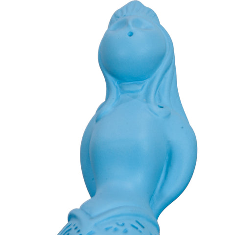 Regina Partenope - scultura in resina colorata azzurra sirena Regina Partenope (vers. piccola)