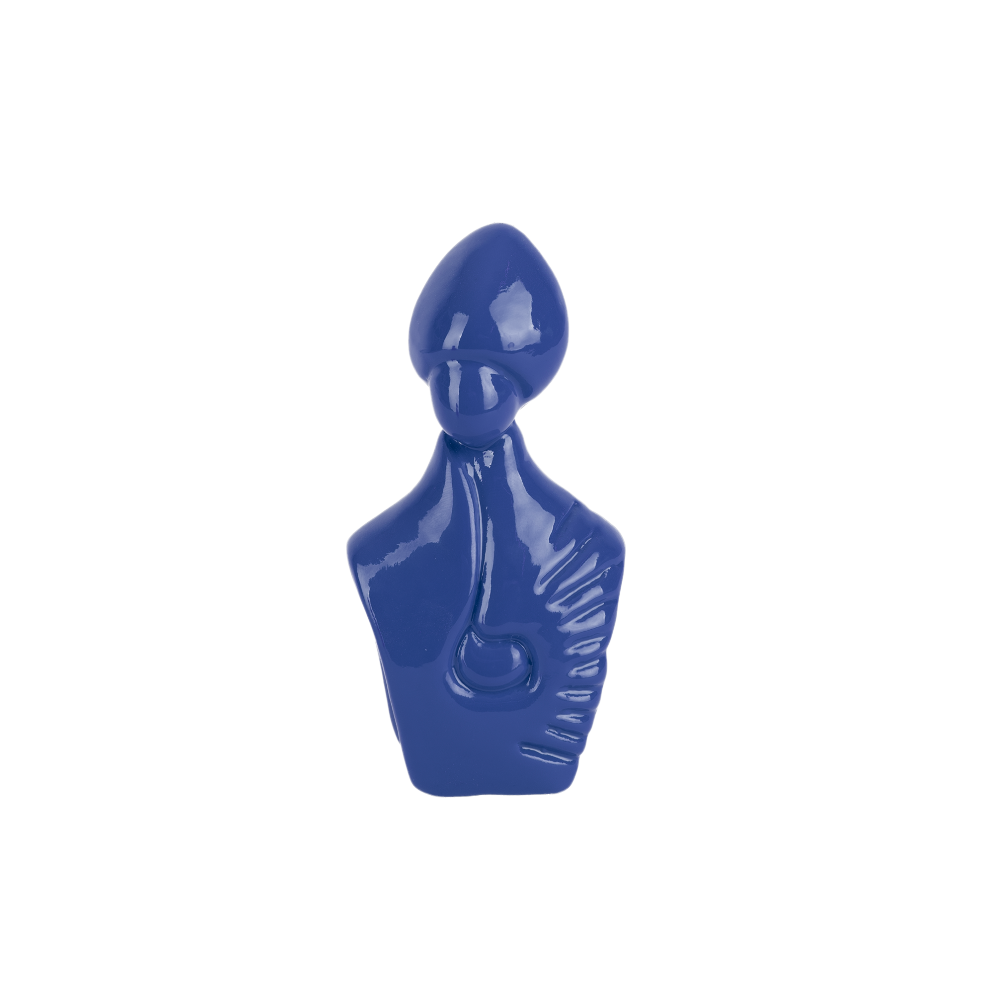 il nuovo San Gennaro - scultura in terracotta blu smaltata a freddo con finitura lucida da 10 cm(Copia) (Copia)