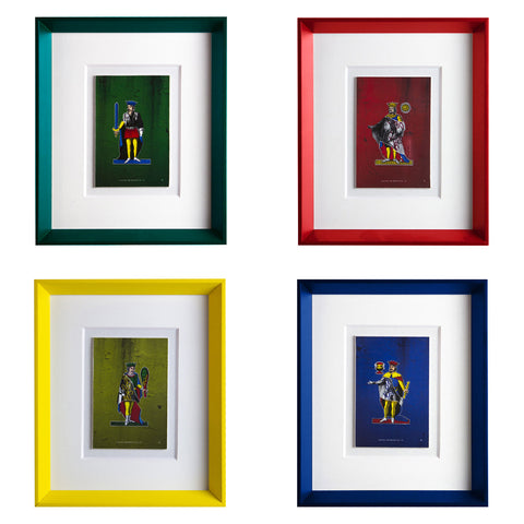 Collezione I re di Napoli - versione premium della grafica d'autore con cornice artigianale italiana