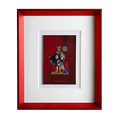 I re di Napoli - versione premium della grafica d'autore con cornice artigianale italiana
