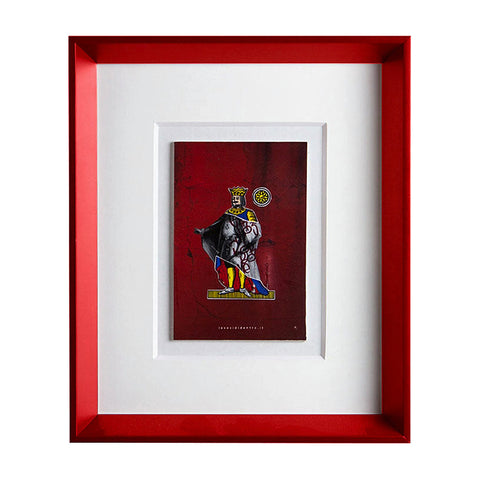 I re di Napoli - versione premium della grafica d'autore con cornice artigianale italiana