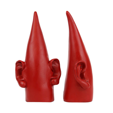 Corno Cinque Sensi – Scultura rossa opaca