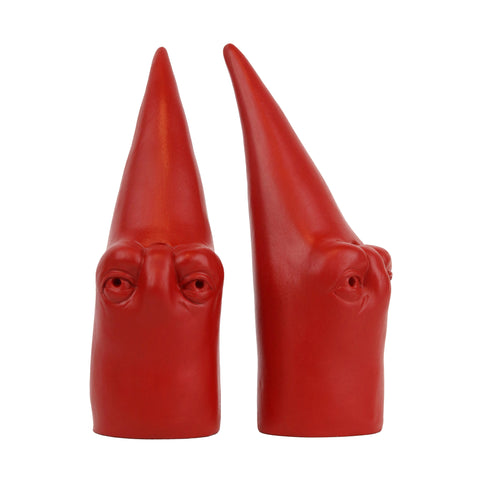 Corno Cinque Sensi – Scultura rossa opaca