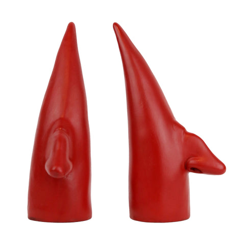 Corno Cinque Sensi – Scultura rossa opaca