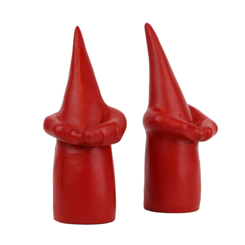 Corno Cinque Sensi – Scultura rossa opaca