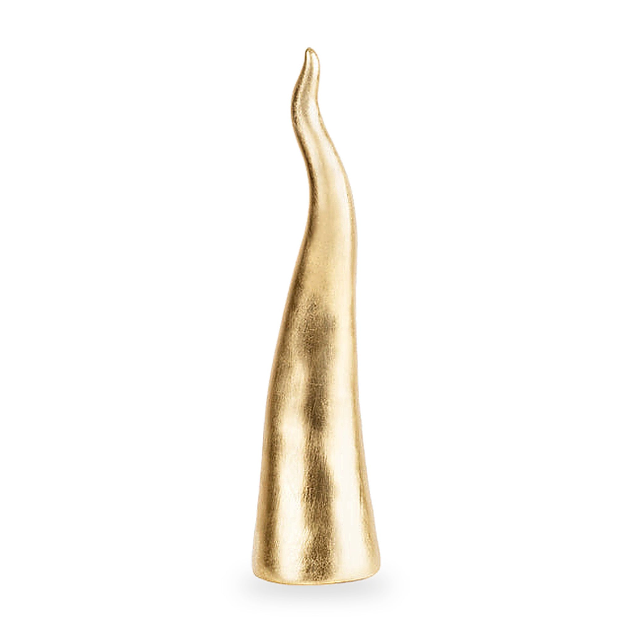 Corno oro - scultura in ceramica per scaramanzia napoletana (25cm)