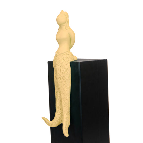 Partenope è cchiù bell' 'e Venere - sculpture in resin on the siren protector of Naples