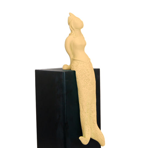Partenope è cchiù bell' 'e Venere - sculpture in resin on the siren protector of Naples