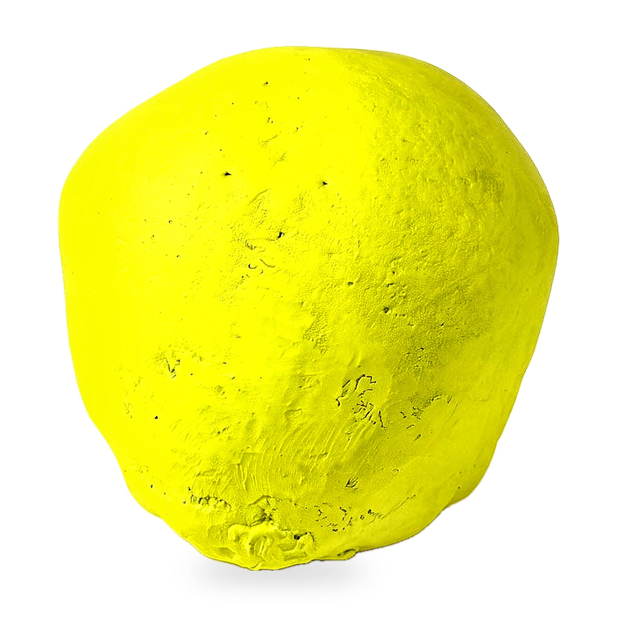 'E capuzzelle, il Culto delle Anime Pezzentelle - Teschi scultura in resina giallo fluo da 14cm
