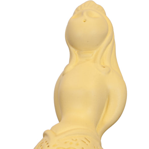 Regina Partenope - scultura in resina colorata gialla sirena Regina Partenope (vers. piccola)