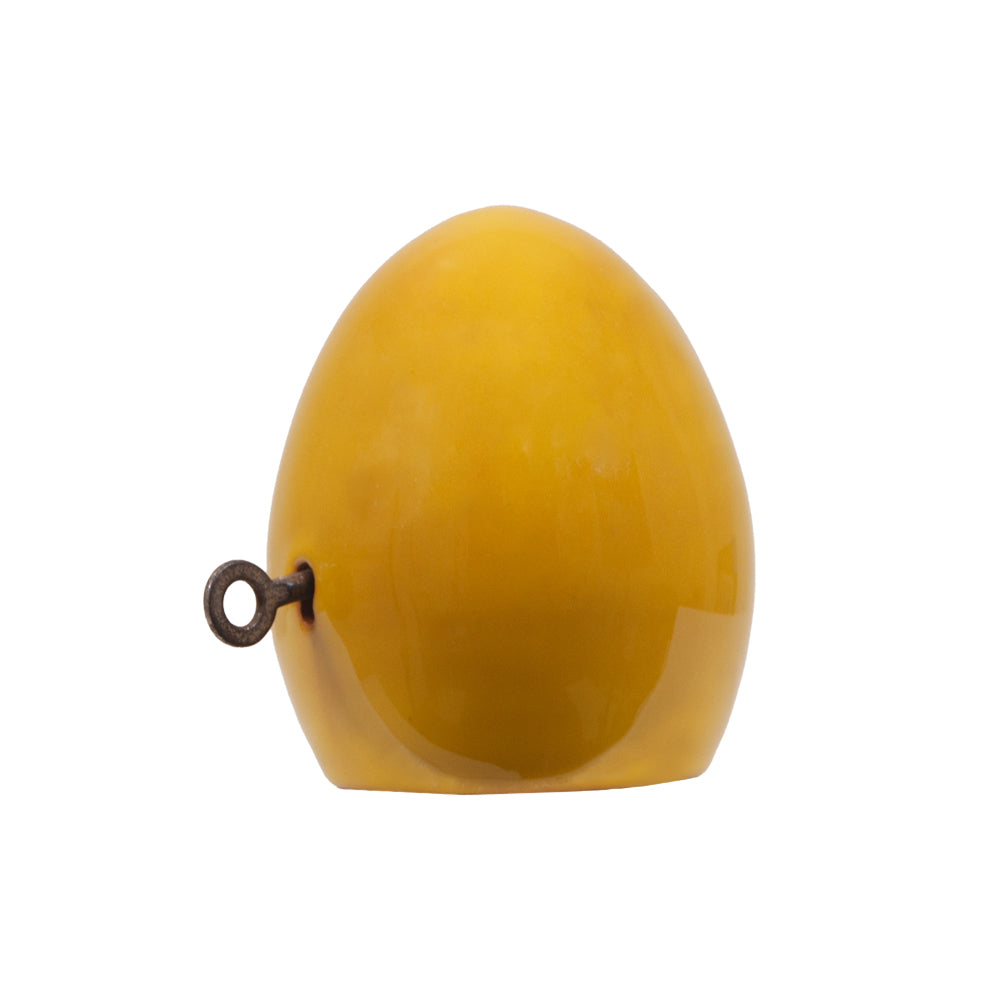 Egg of Virgil, the secrets of Naples - Sculpture in fire-glazed terracotta and iron key