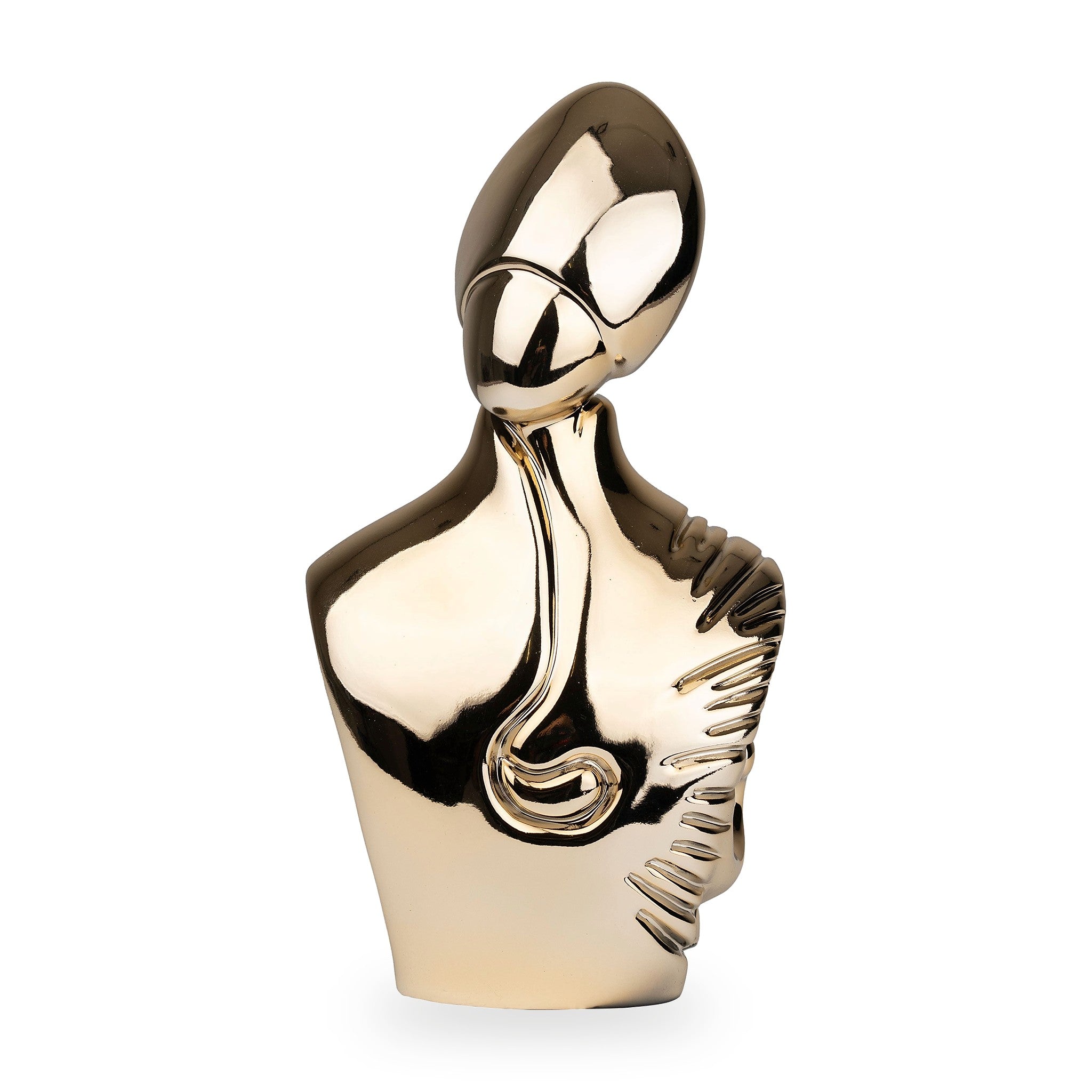 il nuovo San Gennaro - scultura in resina cromata da 27 cm