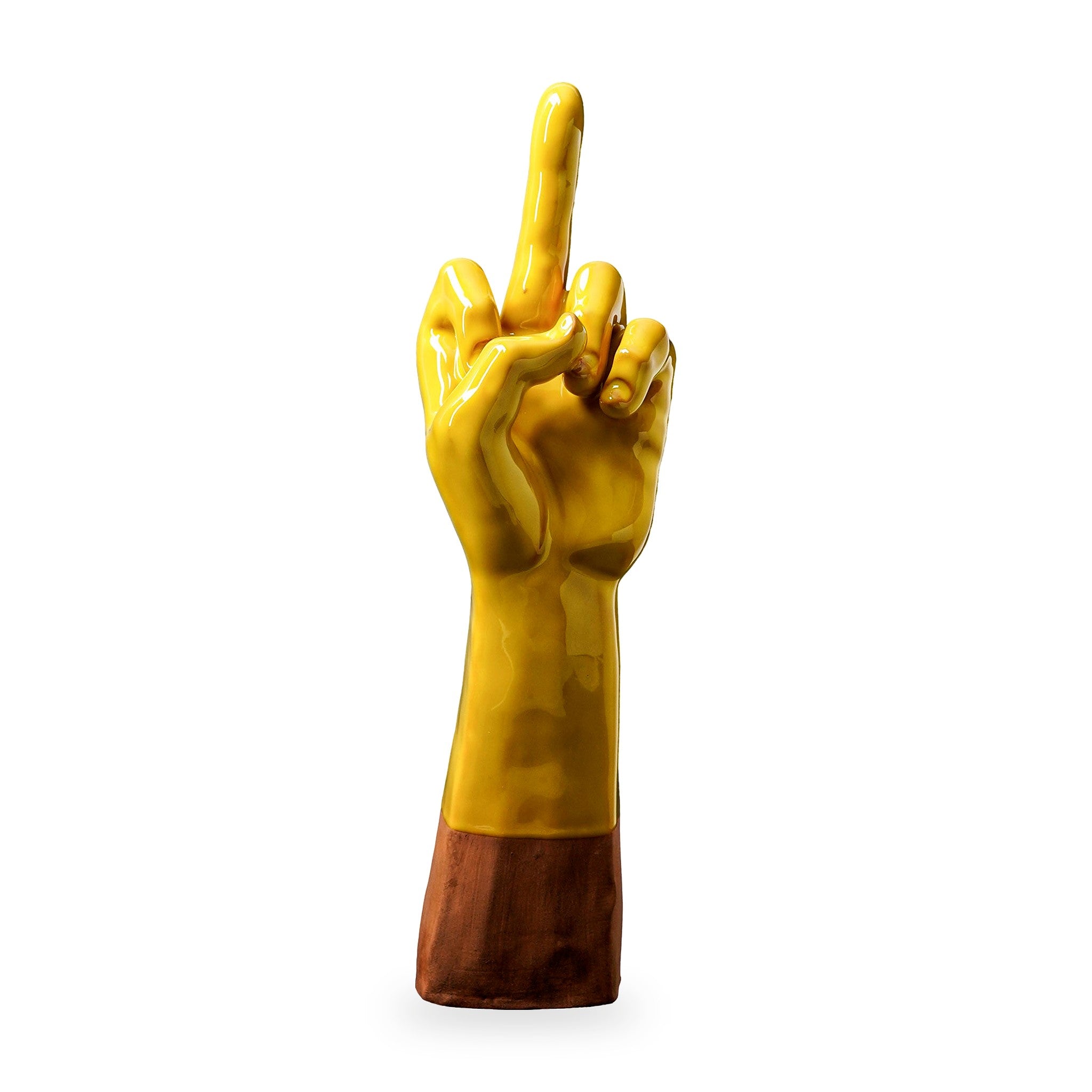 Ma Vafancul - scultura in terracotta colorata de "Il Linguaggio delle Mani"
