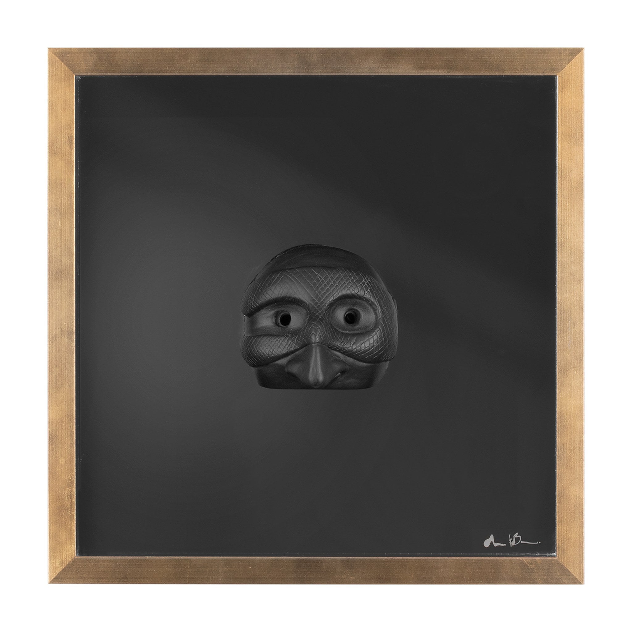 Pulcimhen - We have a dream in our hearts, painting with resin sculpture and Italian handcrafted frame (small version)