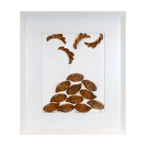 Rena Nera, Vesuvio Terra mia - picture with resin sculptures with Italian handcrafted frame