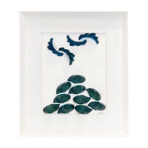 Rena Nera, Vesuvio Terra mia - picture with resin sculptures with Italian handcrafted frame