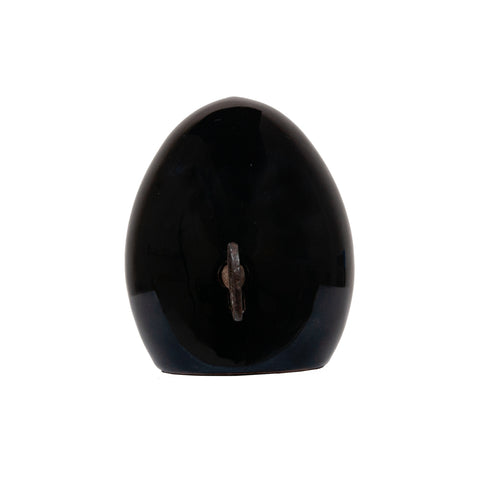 Egg of Virgil, the secrets of Naples - Sculpture in fire-glazed terracotta and iron key