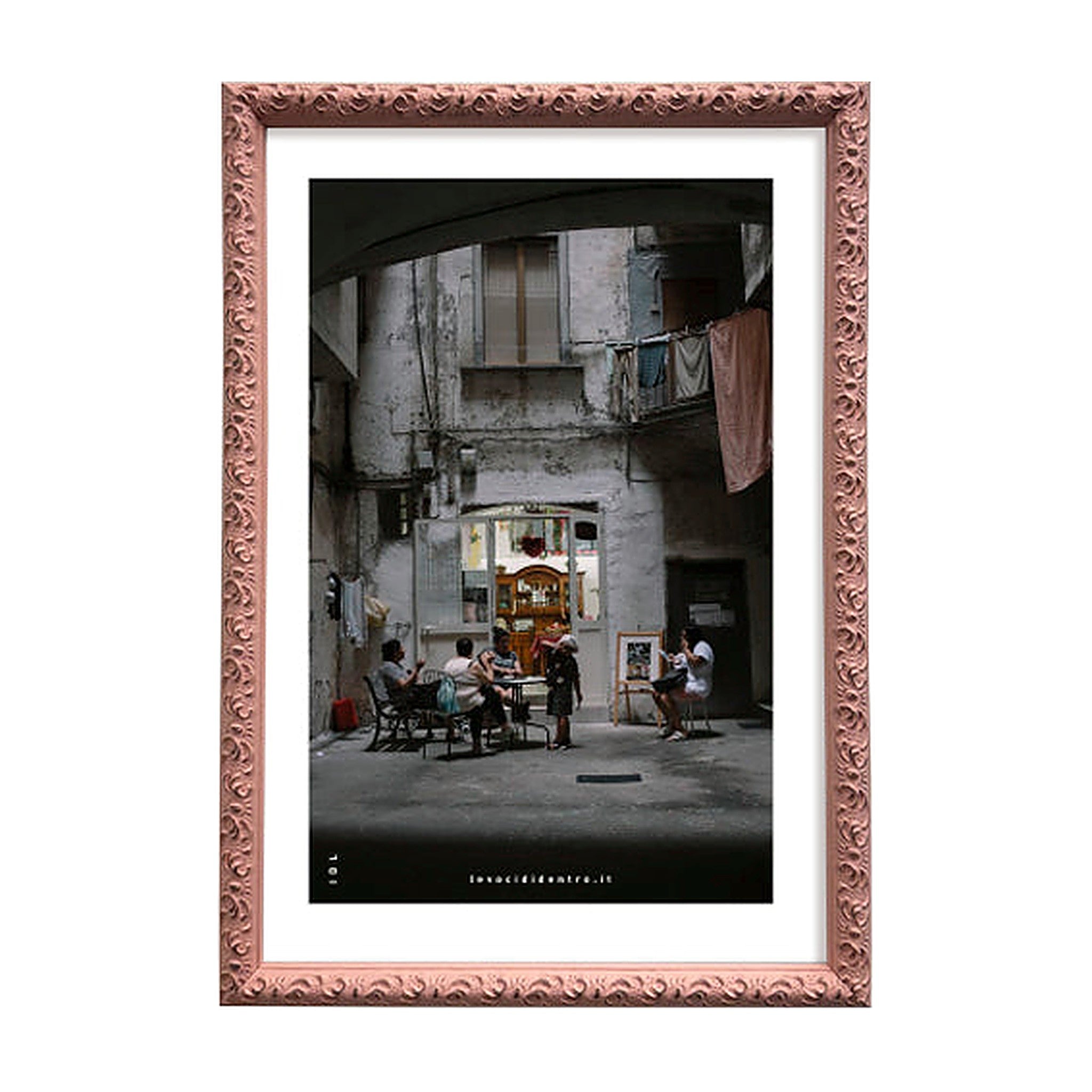 'O vascio - photographic print of Naples with an Italian handcrafted frame