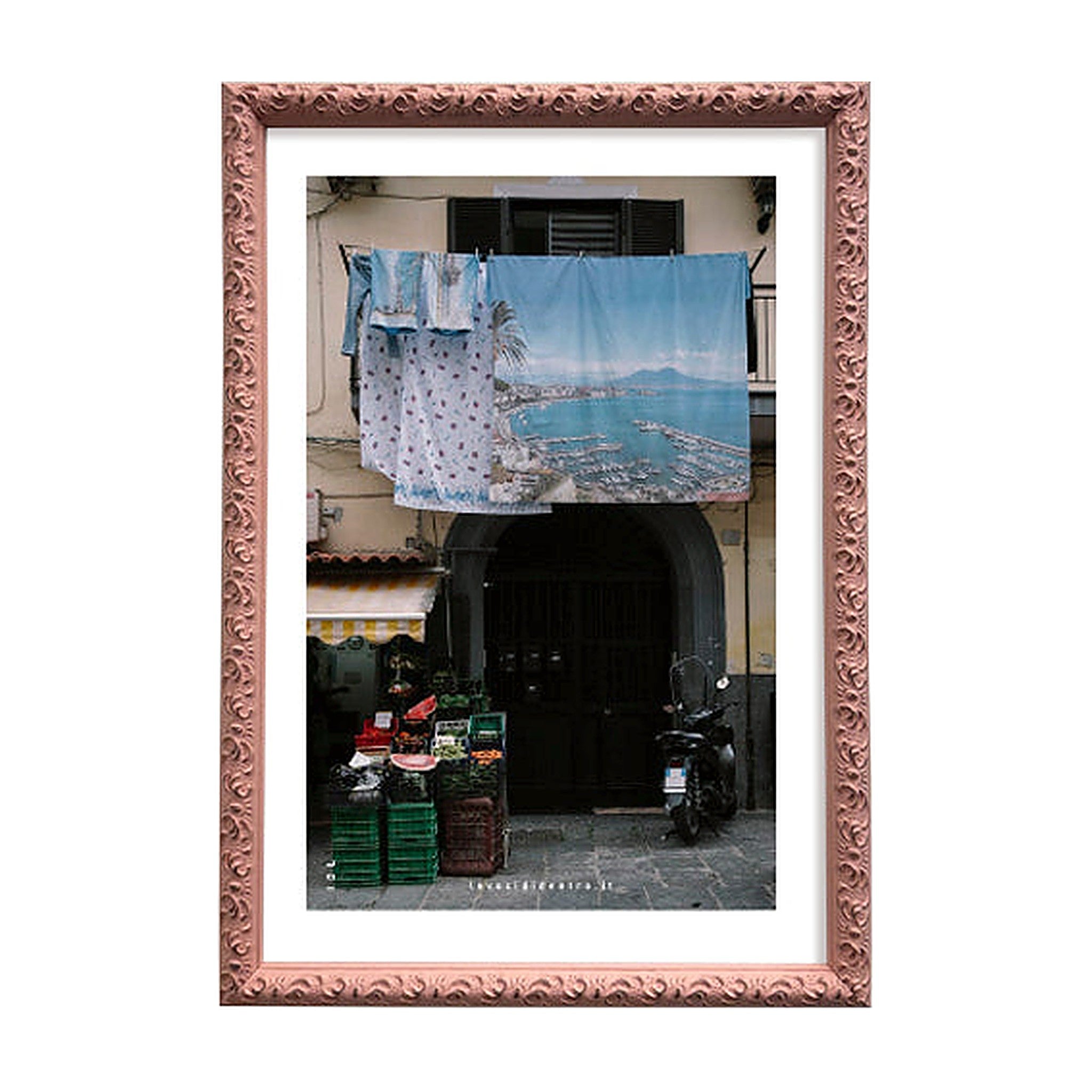 Panni spasi - photographic print of Naples with an Italian handcrafted frame