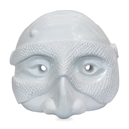 Pulcimask - scultura in resina bianca lucida (vers. grande)