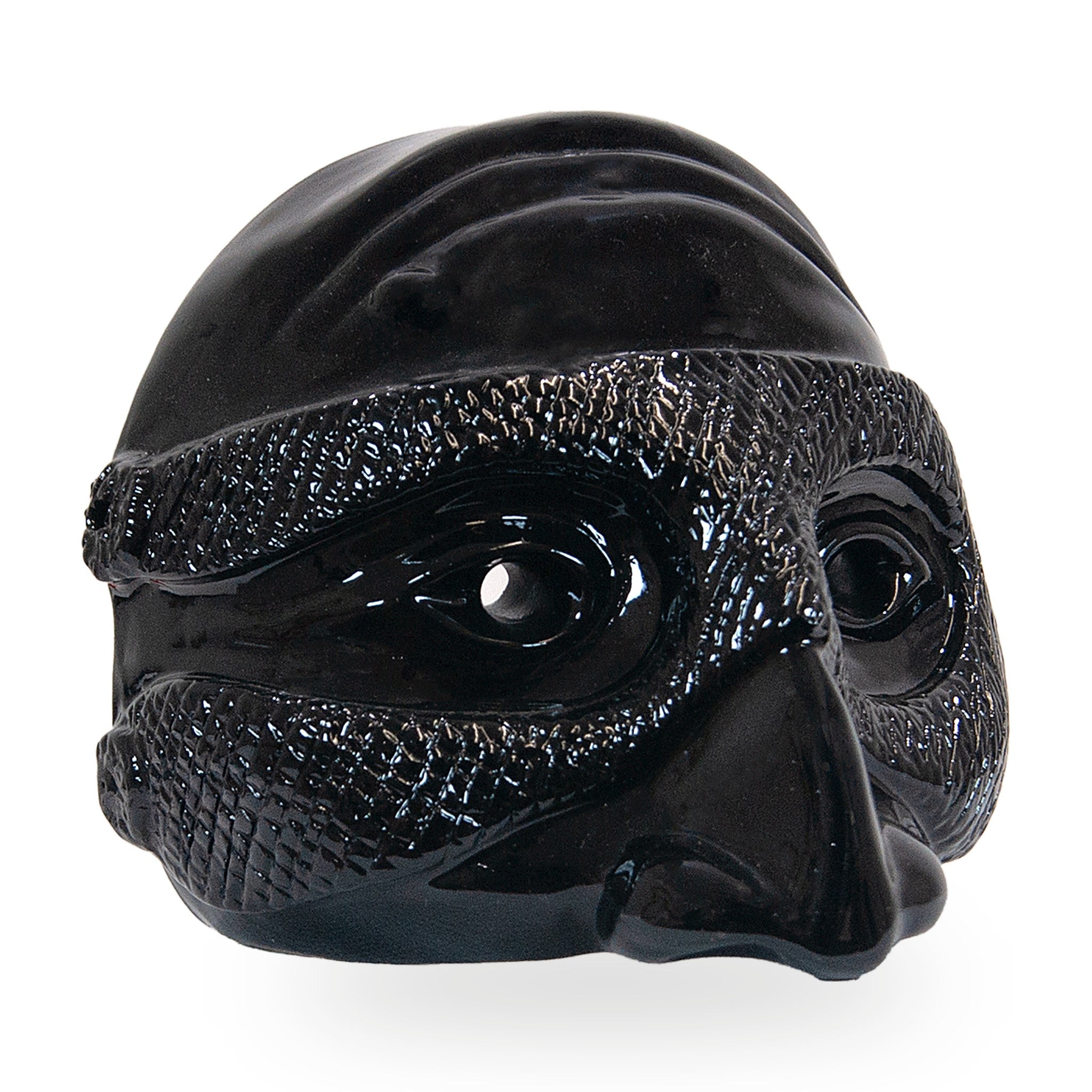 Pulcimask - scultura in resina nero lucido (vers. grande)