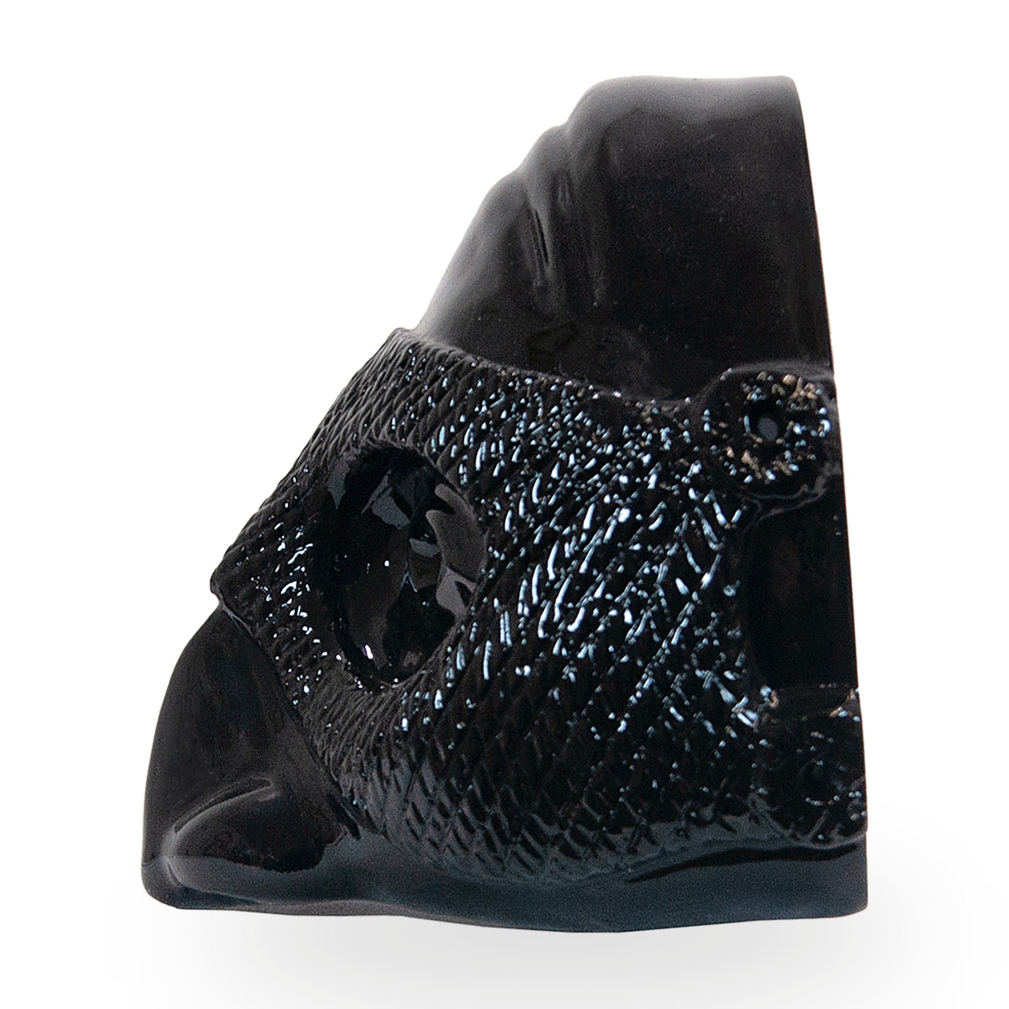 Pulcimask - scultura in resina nero lucido (vers. grande)