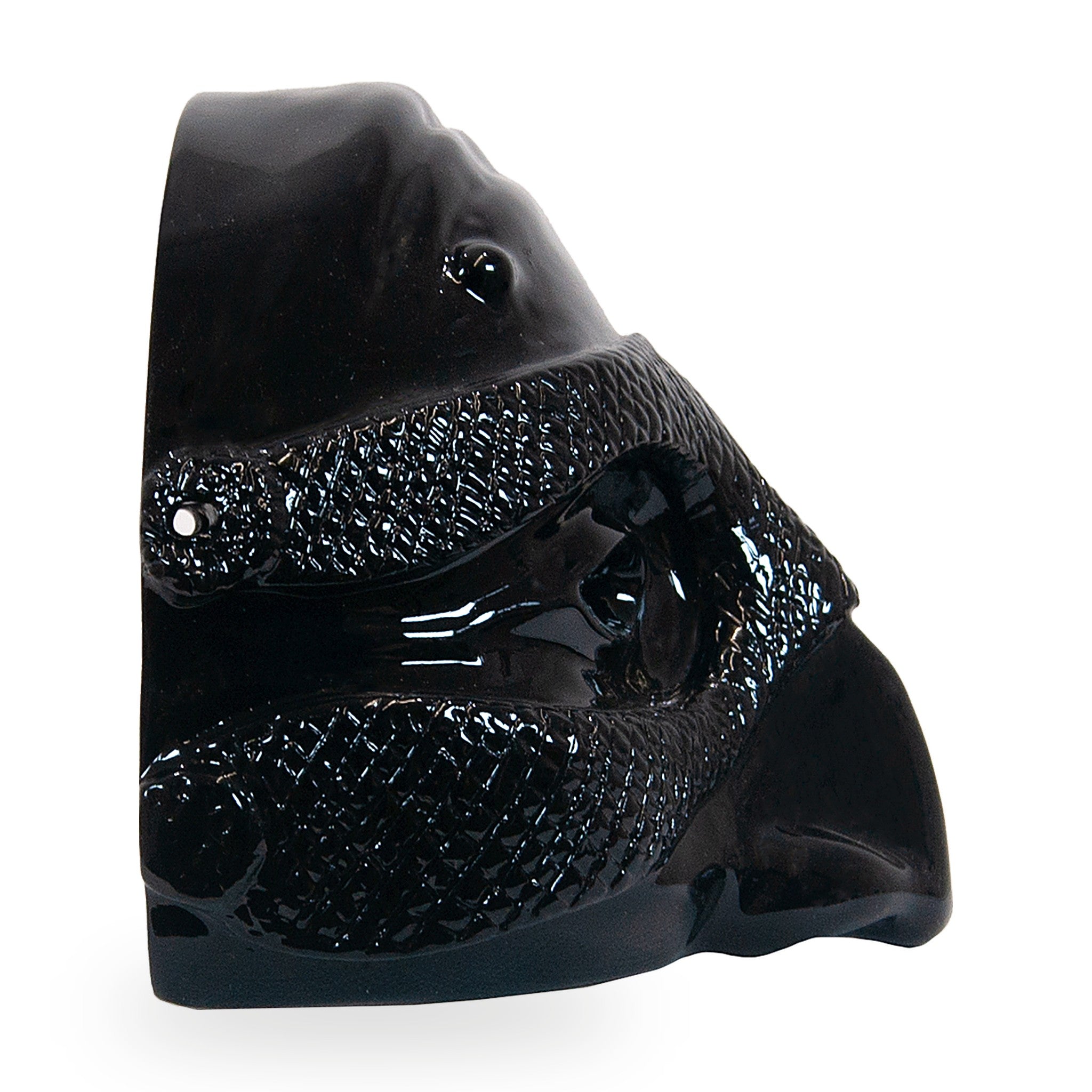 Pulcimask - scultura in resina nero lucido (vers. grande)