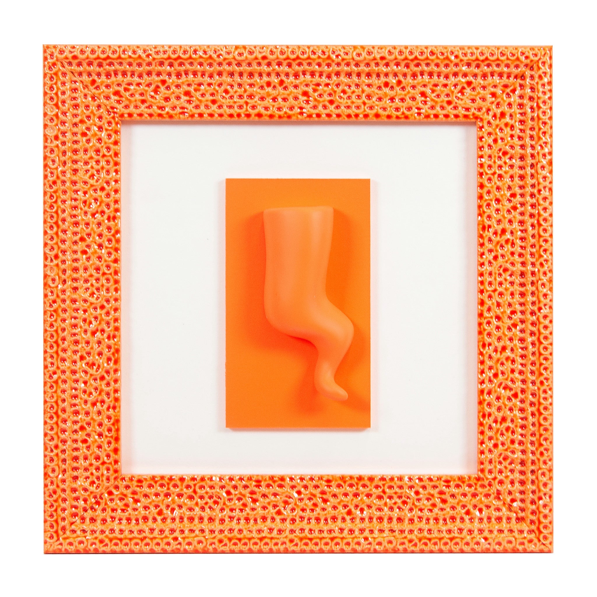 Quadro Corno Monocrome Arancio 19x19