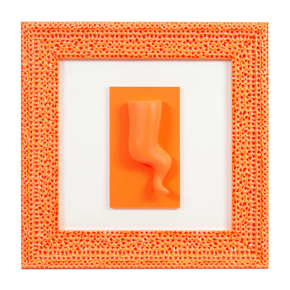Quadro Corno Monocrome Arancio 19x19