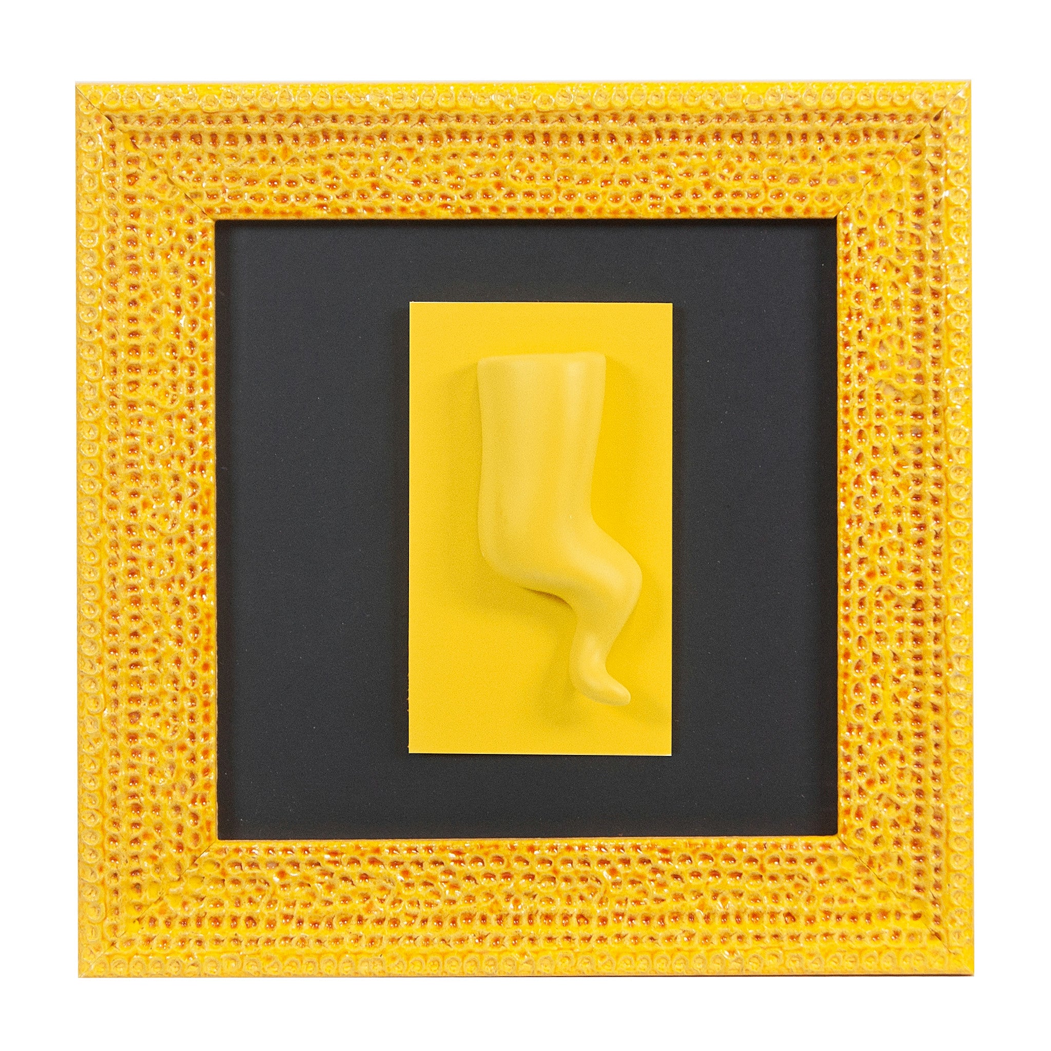 Quadro Corno Monocrome Giallo 19x19