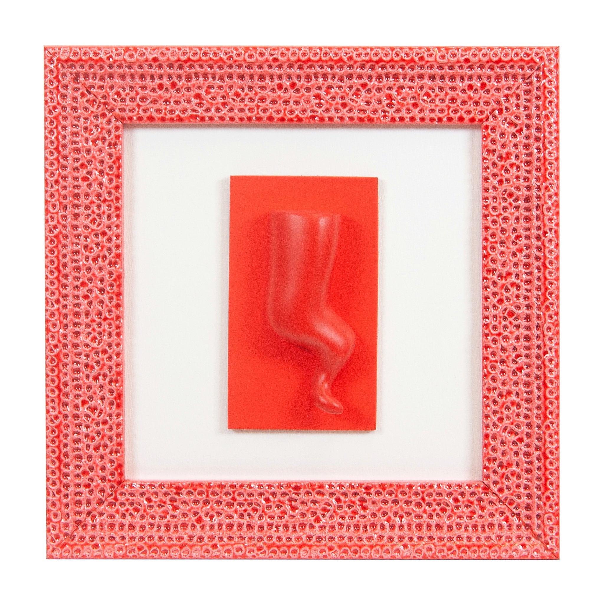 Quadro Corno Monocrome Rosso 19x19