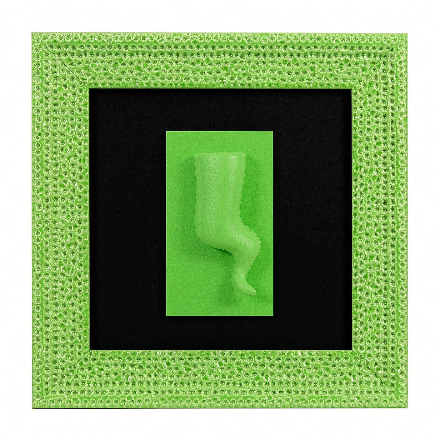 Quadro Corno Monocrome Verde 19x19