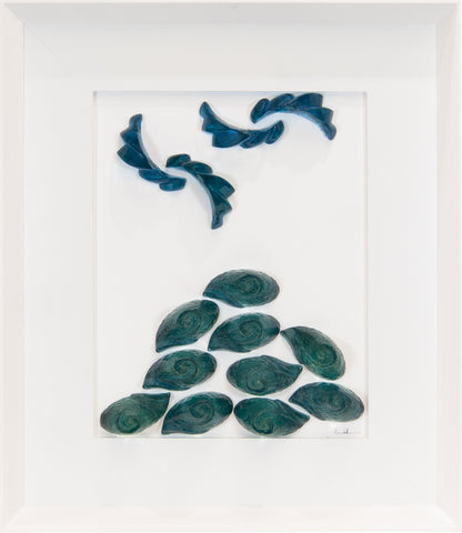 Rena Nera, Vesuvio Terra mia - picture with resin sculptures with Italian handcrafted frame