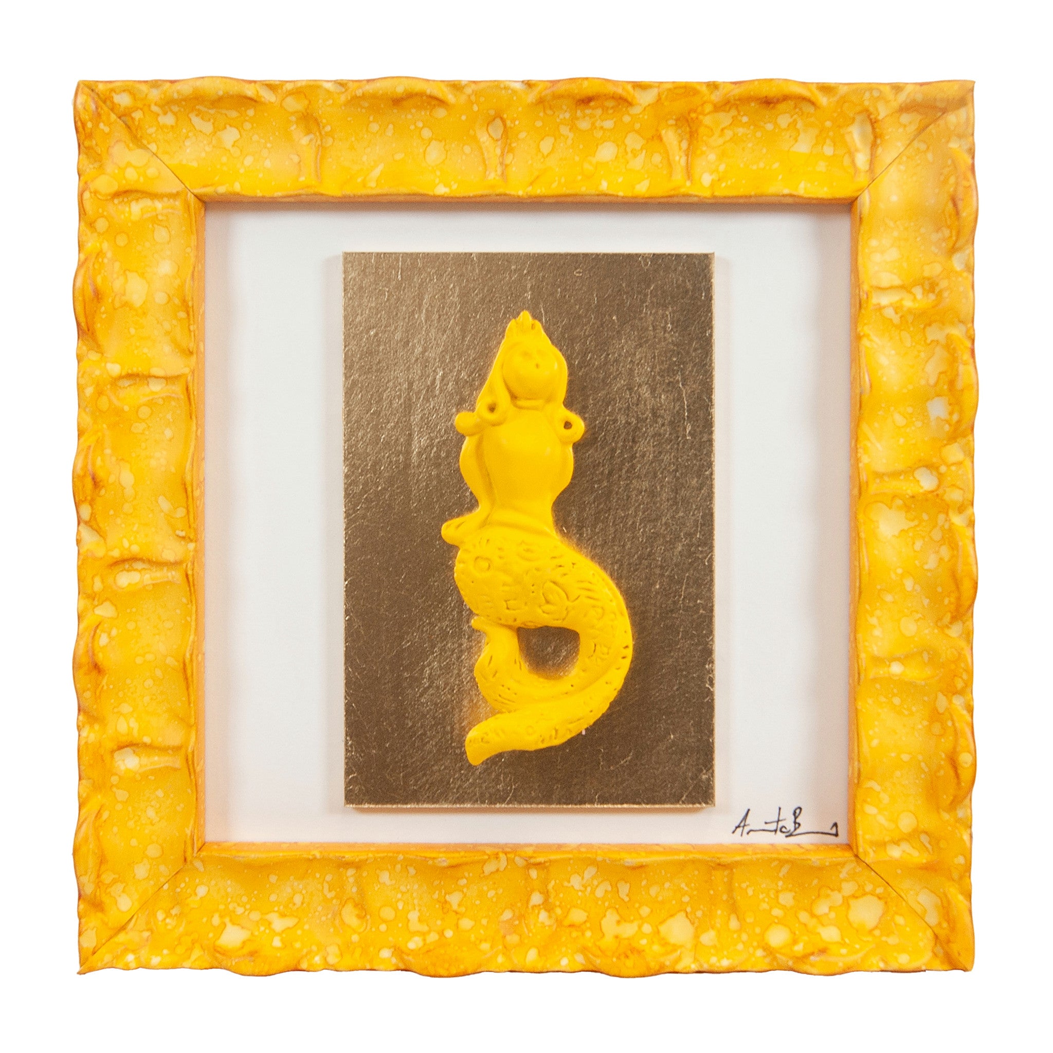 Quadro Sirena Monocrome Giallo 19x19