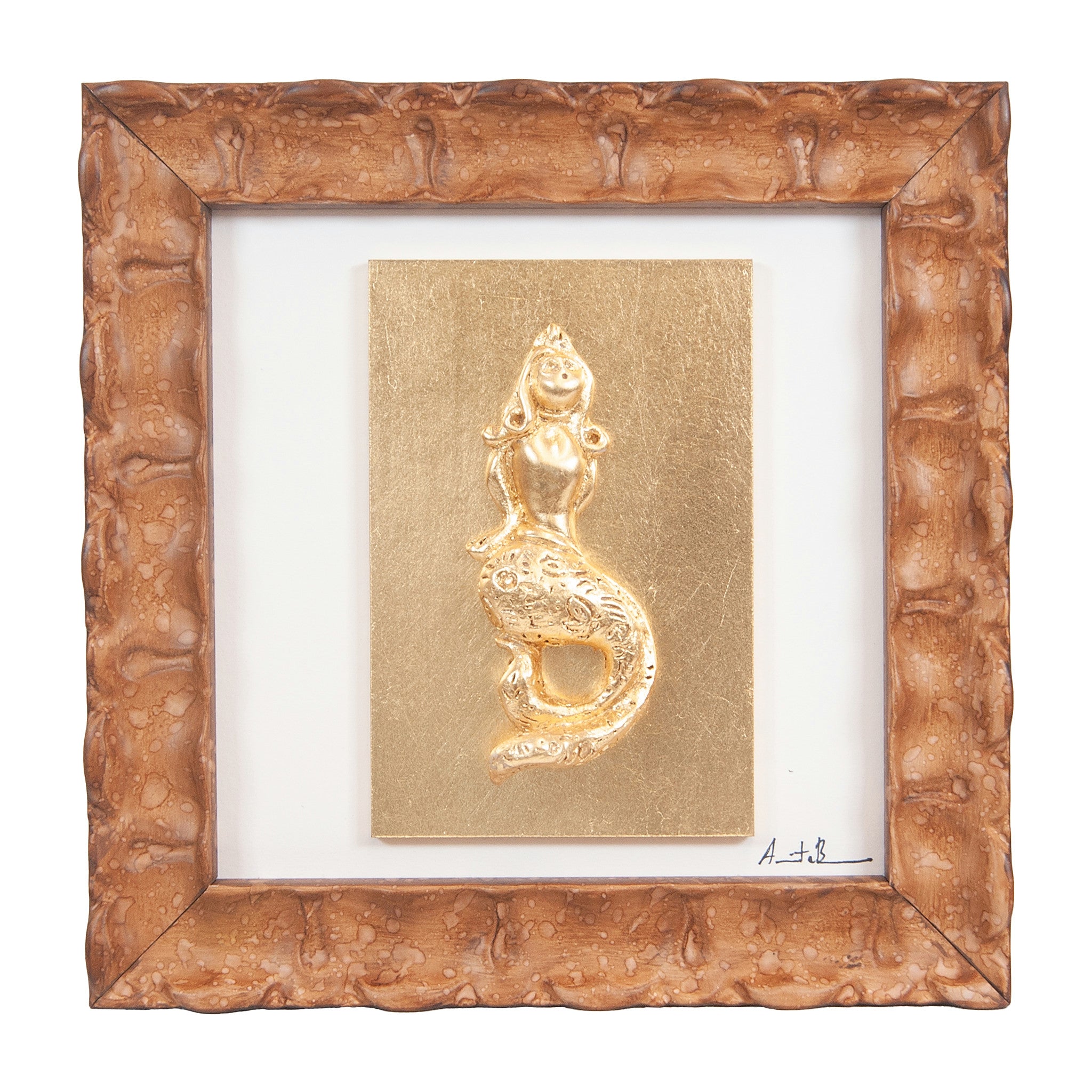 Quadro Sirena Oro Monocrome Marrone 19x19