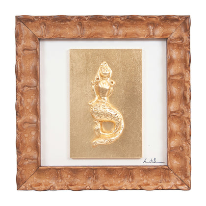 Quadro Sirena Oro Monocrome Marrone 19x19