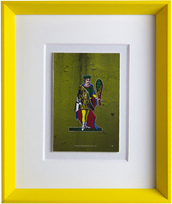 I re di Napoli - versione premium della grafica d'autore con cornice artigianale italiana