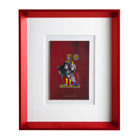 I re di Napoli - versione premium della grafica d'autore con cornice artigianale italiana